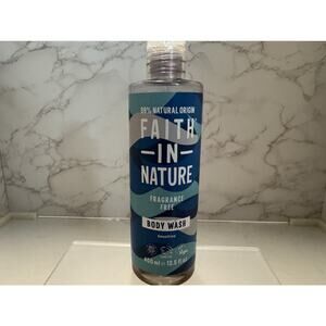 FAITH IN NATURE Body Wash Fragrance Free, Sensitive, 13.5 fl oz, Damaged Cap